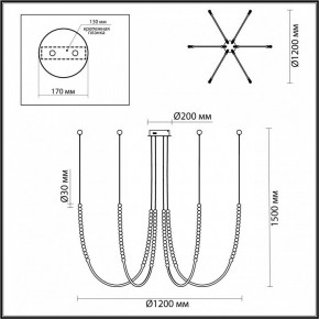 Подвесной светильник Odeon Light Monella 6639/70L в Губкинском - gubkinskiy.mebel24.online | фото 4