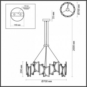 Подвесной светильник Odeon Light Toscana 5447/40L в Губкинском - gubkinskiy.mebel24.online | фото 5