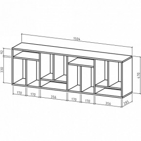 Полка книжная Офис-3 в Губкинском - gubkinskiy.mebel24.online | фото 2