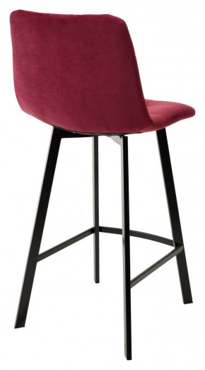 Полубарный стул CHILLI-QB SQUARE винный #16, велюр / черный каркас (H=66cm) М-City в Губкинском - gubkinskiy.mebel24.online | фото 6