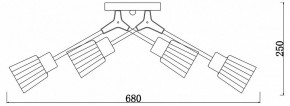 Потолочная люстра Escada Felicia 1137/6P в Губкинском - gubkinskiy.mebel24.online | фото 3