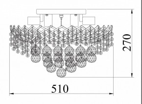 Потолочная люстра Maytoni Karolina DIA120-09-G в Губкинском - gubkinskiy.mebel24.online | фото 4