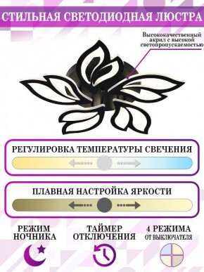 Потолочная люстра Natali Kovaltseva High-Tech Led Lamps HIGH-TECH LED LAMPS 82006 BLACK в Губкинском - gubkinskiy.mebel24.online | фото 5