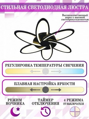 Потолочная люстра Natali Kovaltseva High-Tech Led Lamps HIGH-TECH LED LAMPS 82008 BLACK в Губкинском - gubkinskiy.mebel24.online | фото 5