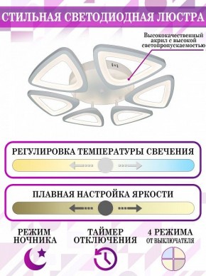 Потолочная люстра Natali Kovaltseva Smart home LED LAMPS 81216 в Губкинском - gubkinskiy.mebel24.online | фото 5