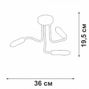 Потолочная люстра Vitaluce V3023 V3023-1/3PL в Губкинском - gubkinskiy.mebel24.online | фото 2