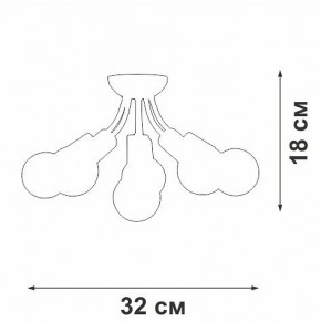 Потолочная люстра Vitaluce V3927 V3927-0/6PL в Губкинском - gubkinskiy.mebel24.online | фото 6