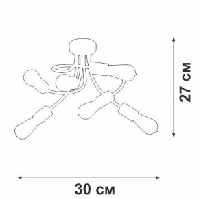Потолочная люстра Vitaluce V3928 V3928-1/6PL в Губкинском - gubkinskiy.mebel24.online | фото 4