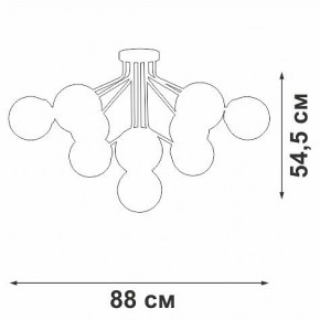 Потолочная люстра Vitaluce V42870 V42870-8/10PL в Губкинском - gubkinskiy.mebel24.online | фото