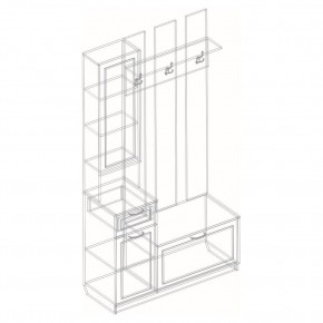 Прихожая "ПА-09" Александрия в Губкинском - gubkinskiy.mebel24.online | фото 3