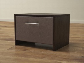 PROxSON Тумба Varna (ЛДСП Венге+экокожа Дуб венге с коричневым) 51x40 в Губкинском - gubkinskiy.mebel24.online | фото