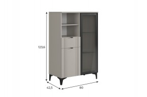 РИЧ Комод 2 со стеклом в Губкинском - gubkinskiy.mebel24.online | фото 2