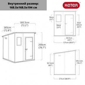 Сарай Манор Пентхаус 6x6 (MANOR PENT 6x6) в Губкинском - gubkinskiy.mebel24.online | фото 3