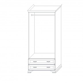 Шкаф 2-х дверный (корпус) Сиена в Губкинском - gubkinskiy.mebel24.online | фото 5