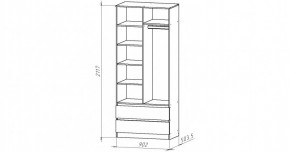 НИЦЦА-1 Шкаф 2-х дверный (НЦ.01) в Губкинском - gubkinskiy.mebel24.online | фото 2