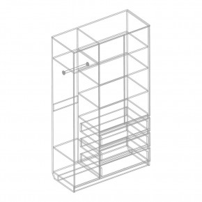 Шкаф 3-ств. с 3 ящиками "Бьянко" в Губкинском - gubkinskiy.mebel24.online | фото 5