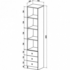 Шкаф для белья Бостон-3 в Губкинском - gubkinskiy.mebel24.online | фото 3