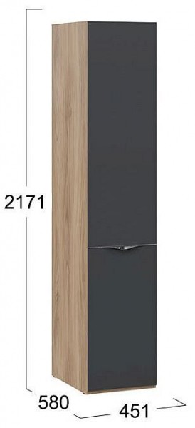 Шкаф для белья Глосс СМ-319.07.111 в Губкинском - gubkinskiy.mebel24.online | фото 4
