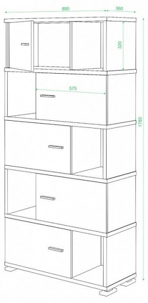 Шкаф комбинированный Домино СБ-30/5 в Губкинском - gubkinskiy.mebel24.online | фото 2