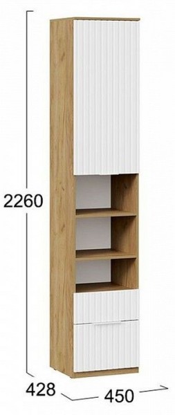 Шкаф комбинированный Хилтон Исп. 2 в Губкинском - gubkinskiy.mebel24.online | фото 8
