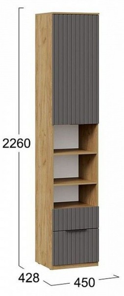 Шкаф комбинированный Хилтон Исп. 2 в Губкинском - gubkinskiy.mebel24.online | фото 8