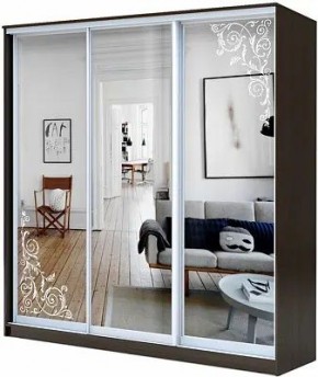 Шкаф-купе ХИТ 22-20/2-656 ОРНАМЕНТ в Губкинском - gubkinskiy.mebel24.online | фото
