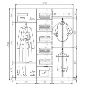 Шкаф-купе ХИТ 22-4-18-555 (420) в Губкинском - gubkinskiy.mebel24.online | фото 2