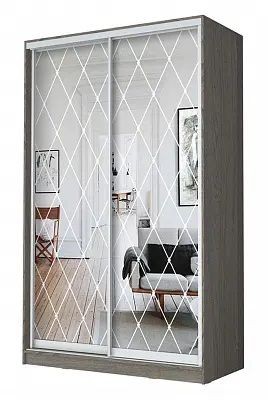 Шкаф-купе ХИТ 24-12/2-66 РОМБ БОЛЬШОЙ в Губкинском - gubkinskiy.mebel24.online | фото