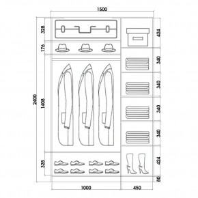 Шкаф-купе ХИТ 24-15-77 (620) в Губкинском - gubkinskiy.mebel24.online | фото 3