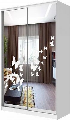 Шкаф-купе ХИТ 24-4-17-66 БАБОЧКИ в Губкинском - gubkinskiy.mebel24.online | фото