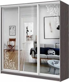 Шкаф-купе ХИТ 24-4-18-656 ОРНАМЕНТ в Губкинском - gubkinskiy.mebel24.online | фото