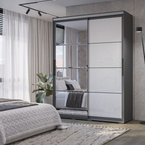 Шкаф-купе Крафт-6 1.6 м ШКК-06 (графит) в Губкинском - gubkinskiy.mebel24.online | фото