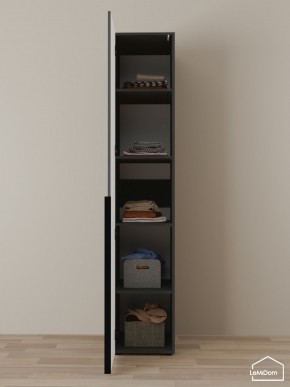 Шкаф Linnea MHR-1-2 2050х400х510 (Графит-М 11.1.25) в Губкинском - gubkinskiy.mebel24.online | фото 4