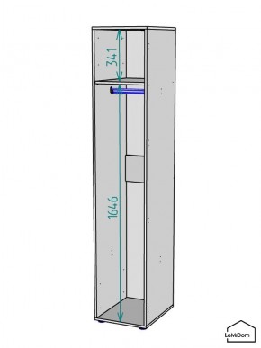 Шкаф Linnea MHR-1 2050х400х510 (Графит-М 11.1.25) в Губкинском - gubkinskiy.mebel24.online | фото 3