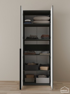 Шкаф Linnea MHR-2-2 2050х800х510 (Графит-М 11.1.25) в Губкинском - gubkinskiy.mebel24.online | фото 4