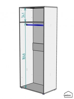 Шкаф Linnea MHR-2PO 2050х800х510 (Белый-М 11.1.1) в Губкинском - gubkinskiy.mebel24.online | фото 3