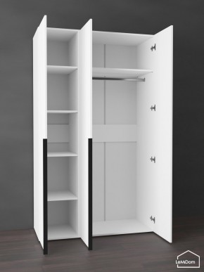 Шкаф Linnea MHR-3-1 2050х1200х510 (Белый-М 11.1.1) в Губкинском - gubkinskiy.mebel24.online | фото 4