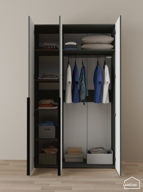 Шкаф Linnea MHR-3-1 2050х1200х510 (Графит-М 11.1.25) в Губкинском - gubkinskiy.mebel24.online | фото 4