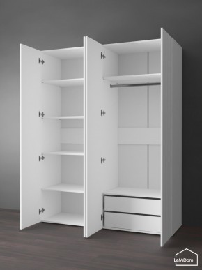 Шкаф Linnea MHR-4PO-2 2050х1600х510 (Белый-М 11.1.2) в Губкинском - gubkinskiy.mebel24.online | фото 5