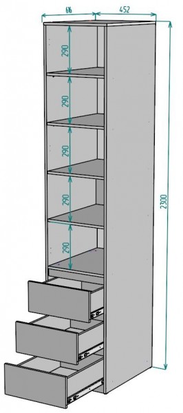 Шкаф Мальта H161 в Губкинском - gubkinskiy.mebel24.online | фото 2