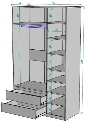 Шкаф Мальта H217 в Губкинском - gubkinskiy.mebel24.online | фото 2