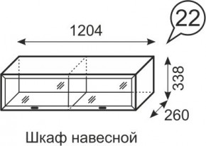 Шкаф навесной Венеция 22 бодега в Губкинском - gubkinskiy.mebel24.online | фото 1