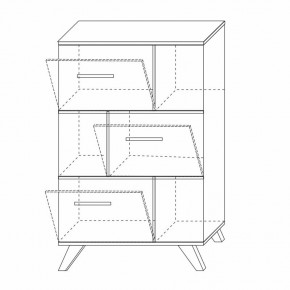 Шкаф низкий с нишами Вега Скандинавия в Губкинском - gubkinskiy.mebel24.online | фото 8