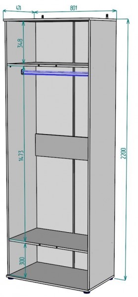 Шкаф Ольга H58 в Губкинском - gubkinskiy.mebel24.online | фото 2