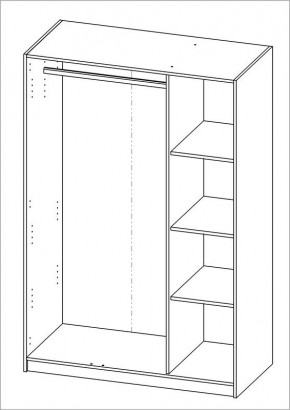 Шкаф ОРИОН трехдверный, цвет Дуб Венге в Губкинском - gubkinskiy.mebel24.online | фото 3