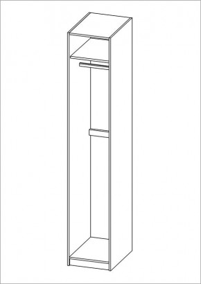 Шкаф ПЕГАС однодверный, цвет Дуб Венге в Губкинском - gubkinskiy.mebel24.online | фото 3