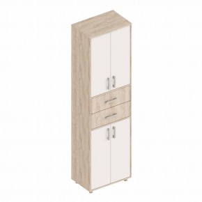 ГРАФ Шкаф с 2 ящиками по центру (перламутр) в Губкинском - gubkinskiy.mebel24.online | фото