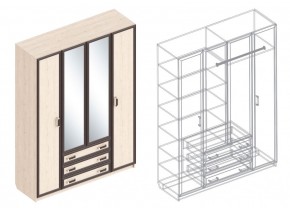 НАОМИ Шкаф 4-х створчатый в Губкинском - gubkinskiy.mebel24.online | фото 3