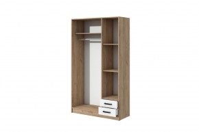 Шкаф распашной Эконом (Дуб крафт золотой/Белый текстурный) в Губкинском - gubkinskiy.mebel24.online | фото 2