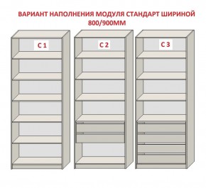 Шкаф распашной серия «ЗЕВС» (PL3/С1/PL2) в Губкинском - gubkinskiy.mebel24.online | фото 6